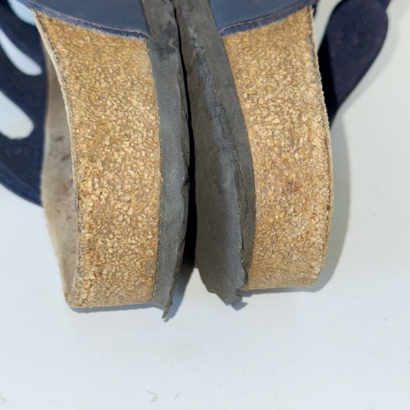Birkenstock Florida Navy Blue Soft Footbed Oiled Leather Sz 40/ 9-9.5 Narrow Fit - Picture 11 of 15
